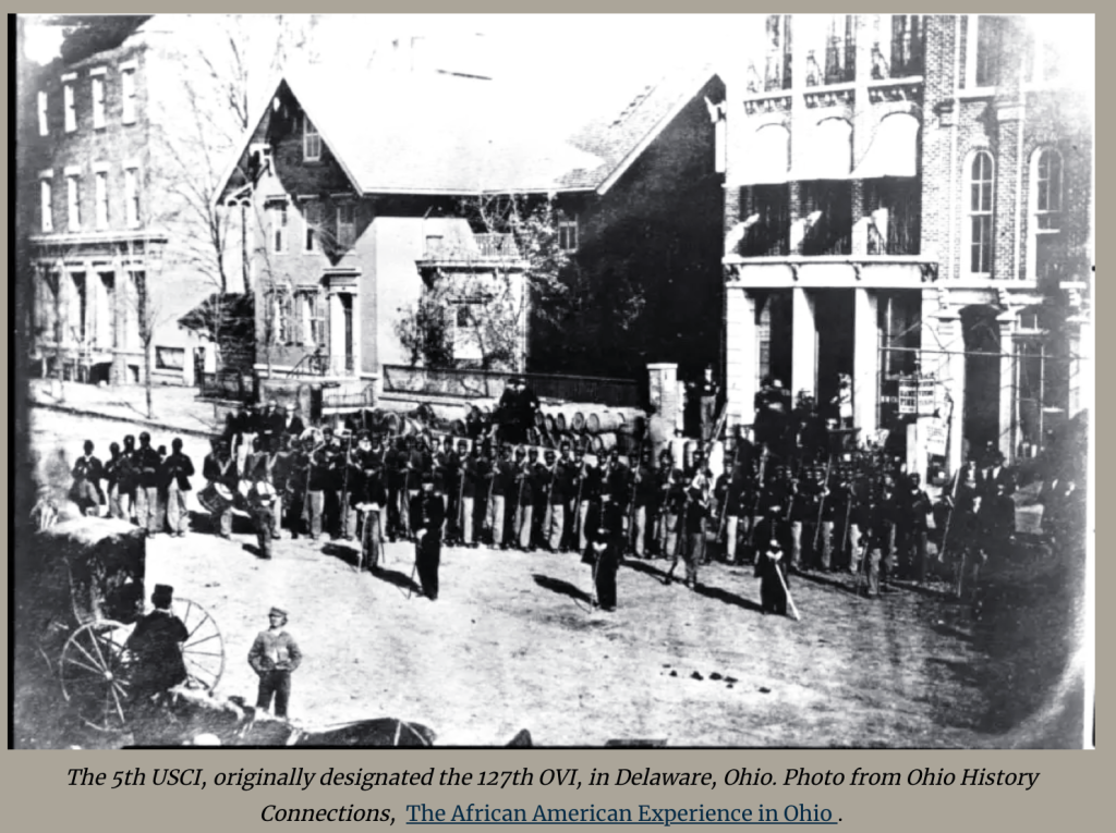 127th Ohio Volunteer Infantry was composed of African-American men